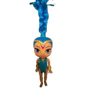 Shimmer and Shine Doll Blue Hair Braided Genie Figure Fisher-Price Nickelodeon